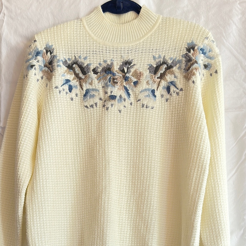 Alfred Dunner Vintage Floral Turtleneck Sweater NWOT